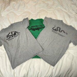 3-Pack of Tees: Danger Noodle, Murder Log & Trash Panda Small (S) Tee Shirts